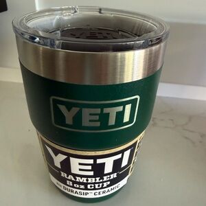 Yeti Forest Green Rambler 8oz Cup with Stainless Trim